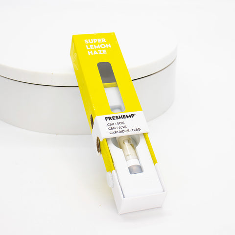 Cartridge 50% CBD – 6,5% CBN – 0,5ml – Super Lemon Haze – FRESHEMP